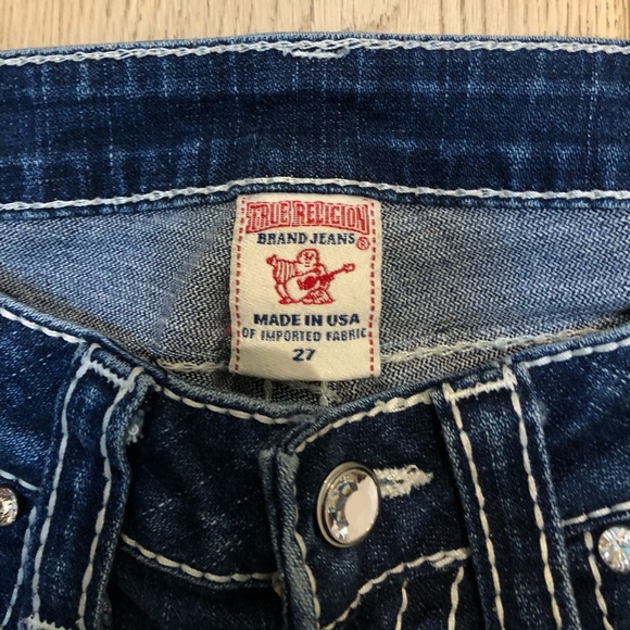 Size 27 vintage rhinestone true religion jeans. - Picture 2 of 4